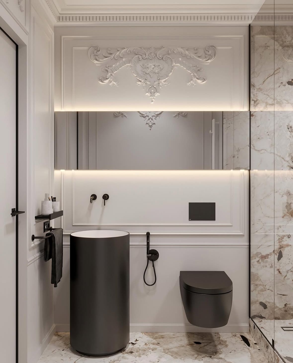 мрамор в ванной